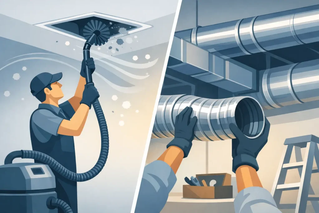 Air Duct Cleaning vs Replacement: Which Works?
