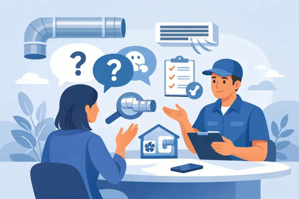 Best Questions for Duct Companies Before You Book